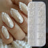 Elegant Round White Pearl Nail Beads and Charms Set for Stunning Nail Art Decoration - 12 Grids of Caviar Beads and Half Round Gems for Fall Season Nails and DIY Nail Designs